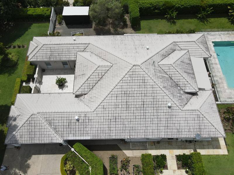 Tile Roof Painting - before